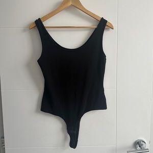 MADEWELL | Black Cotton Bodysuit w/ Stretch